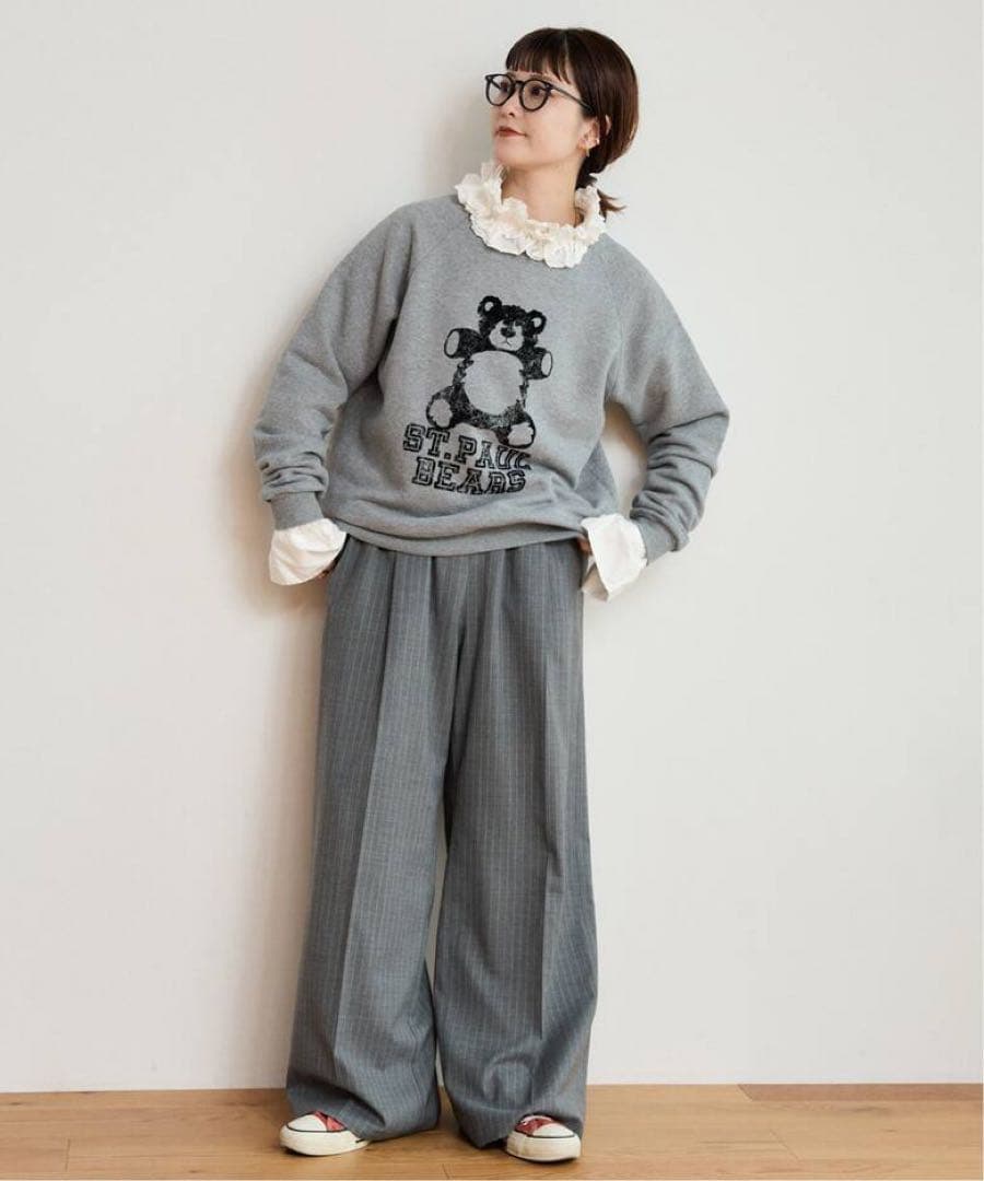 新品　RIKA ABE × Spick & Spanフロッキープリントスウェット Spick & Span（スピックアンドスパン）の「【RIKA ABE × Spick & Span