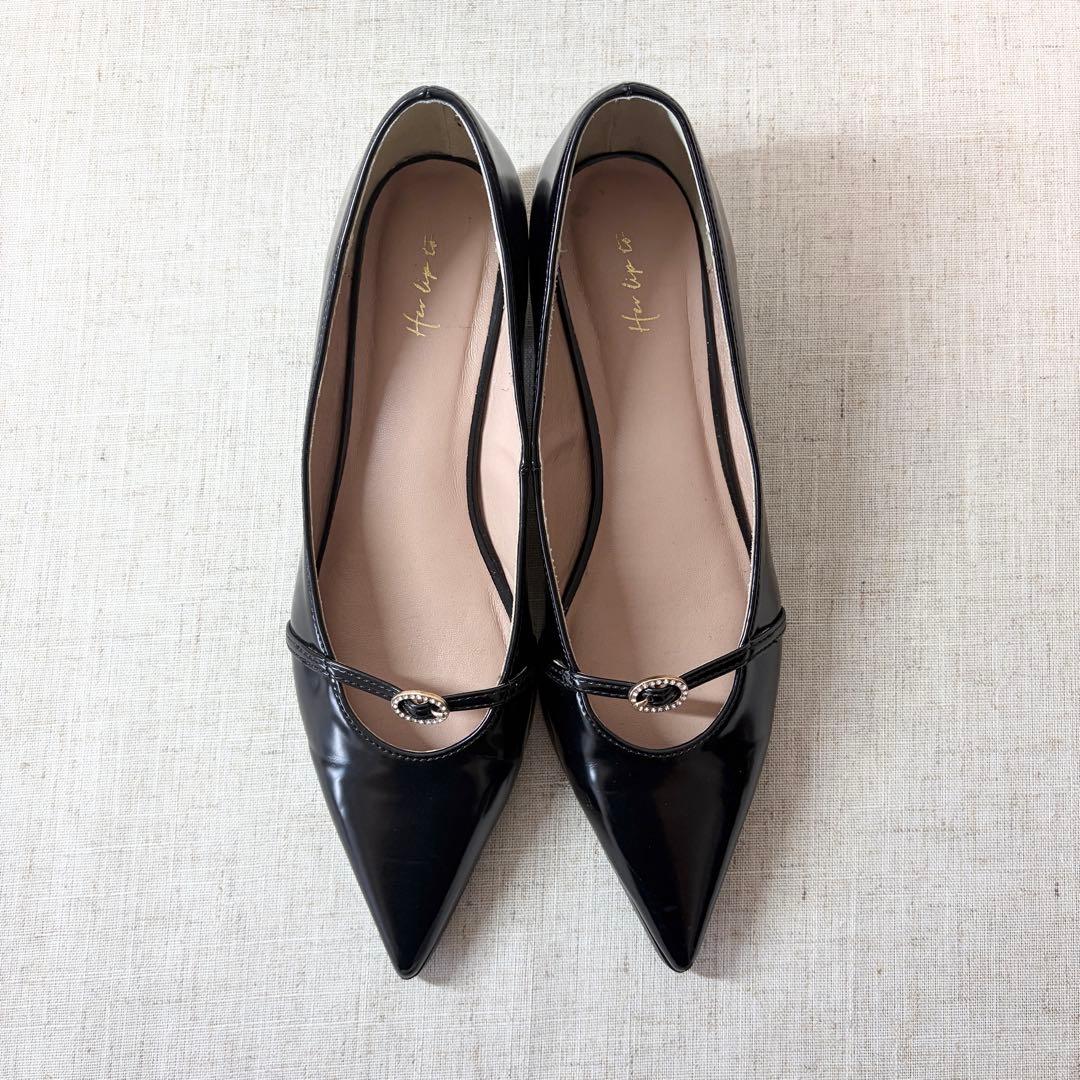 美品★Her lip to ハーリップトゥ パンプス ストラップ 23.5cm