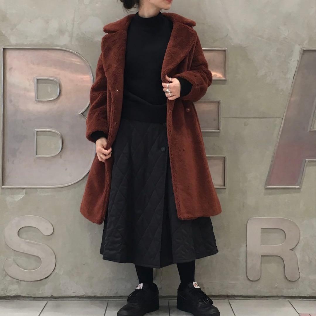 Ray BEAMS ボアビッグシルエットコート ボアジャケット チェスター