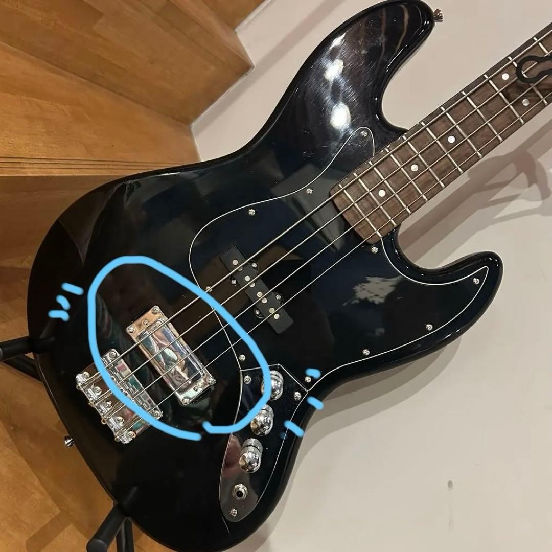 ジャズベースタイプ　オールブラック　リアピックアップハム化‼︎‼︎ ジャズベ リアハム1発化 | たりきこうぼう
