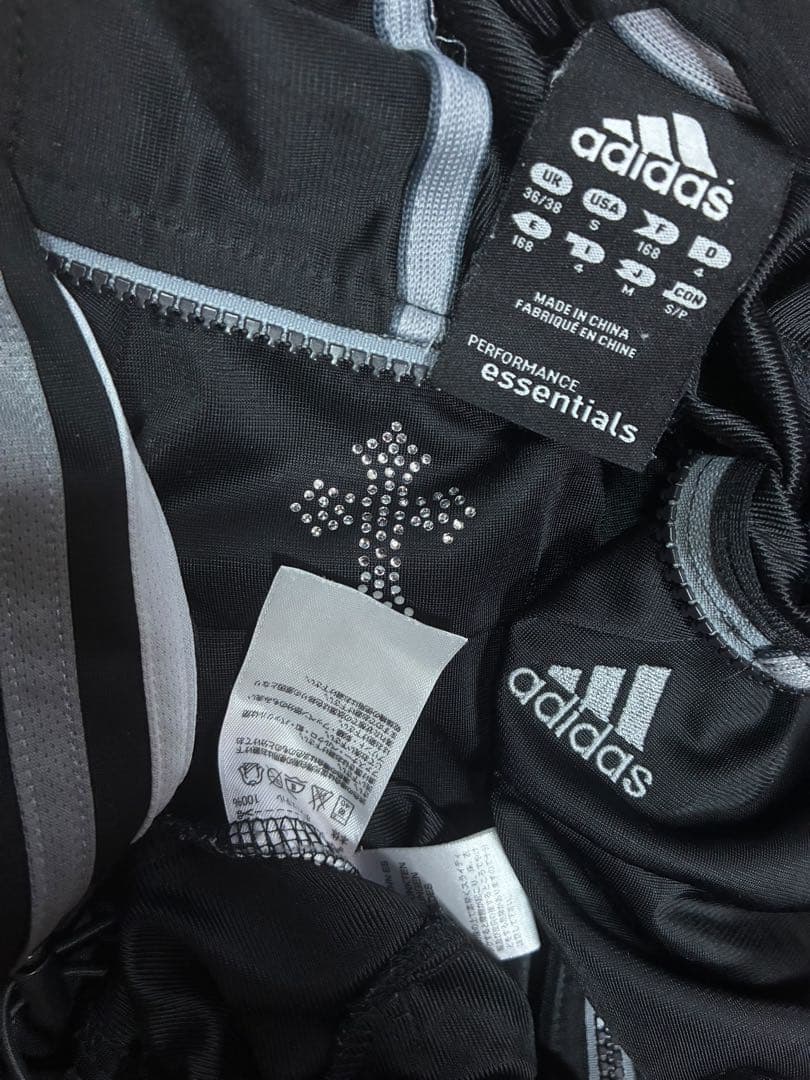 y2k十字架adidasビジュー3本線トラックジャケット古着屋パンク平成