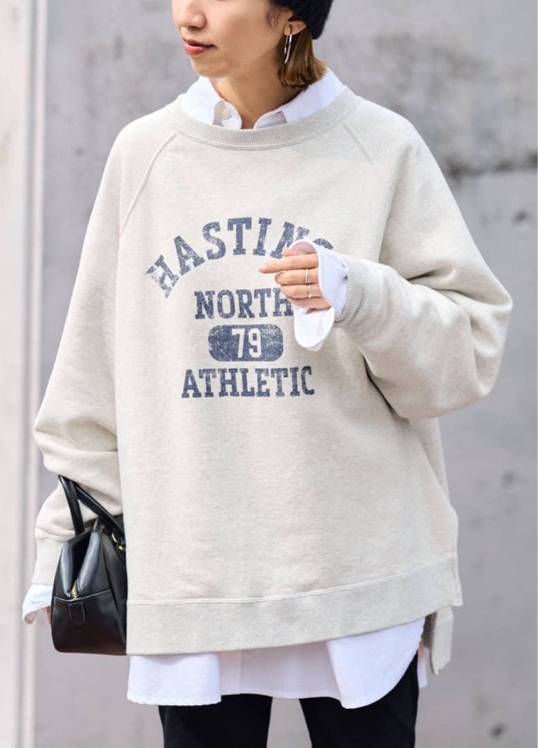 【最終お値下げ‼︎】★今季★フレームワーク　ラグランポンチョプリントスウェット FRAMeWORK（フレームワーク） トレーナー スウェット ラグランポンチョ