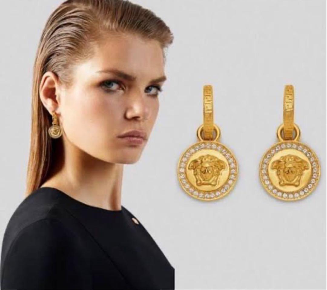 VERSACE ヴェルサーチェ◆メデューサ ドロップ ピアス 楽天市場】ヴェルサーチ ピアス ゴールド メデューサ グレカ ドロップ