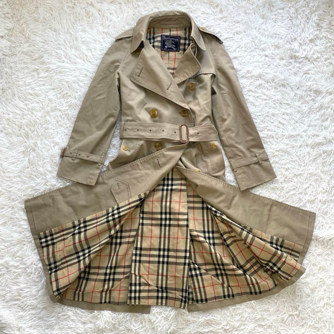 バーバリーズ　トレンチコート　ロング　裏地　ノバチェック　ベルト　ベージュ Burberry LONDON バーバリーロンドン 内側ノバチェック ベルト