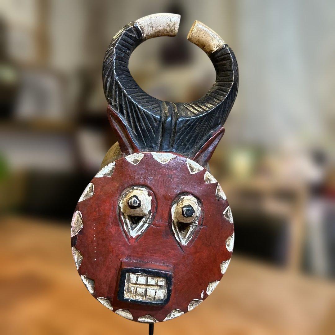 アフリカ　バウレ族プレプレパスポートマスク アフリカ仮面屋 ‖ バウレ族のプレプレマスク𓃰Ivoire [ｲﾎﾞﾜｰﾙ]𓃰