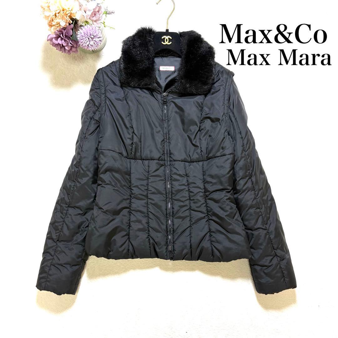 Max&Co マックスマーラ　2way 中綿ジャケット　ベスト　黒　42 楽天市場】MaxMara ベストの通販