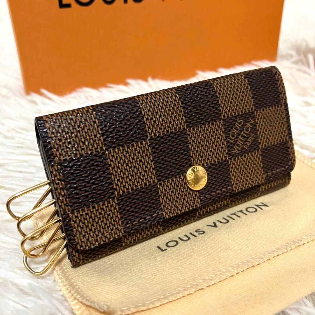 極美品 ルイヴィトン＊ダミエ 4連キーケース ゴールド金具 LOUIS VUITTON（ルイ・ヴィトン） 4連キーケース ダミエ