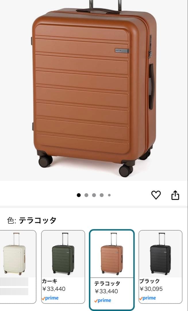 定価の半額‼️【極美品】ACE フレットボード 100L スーツケース