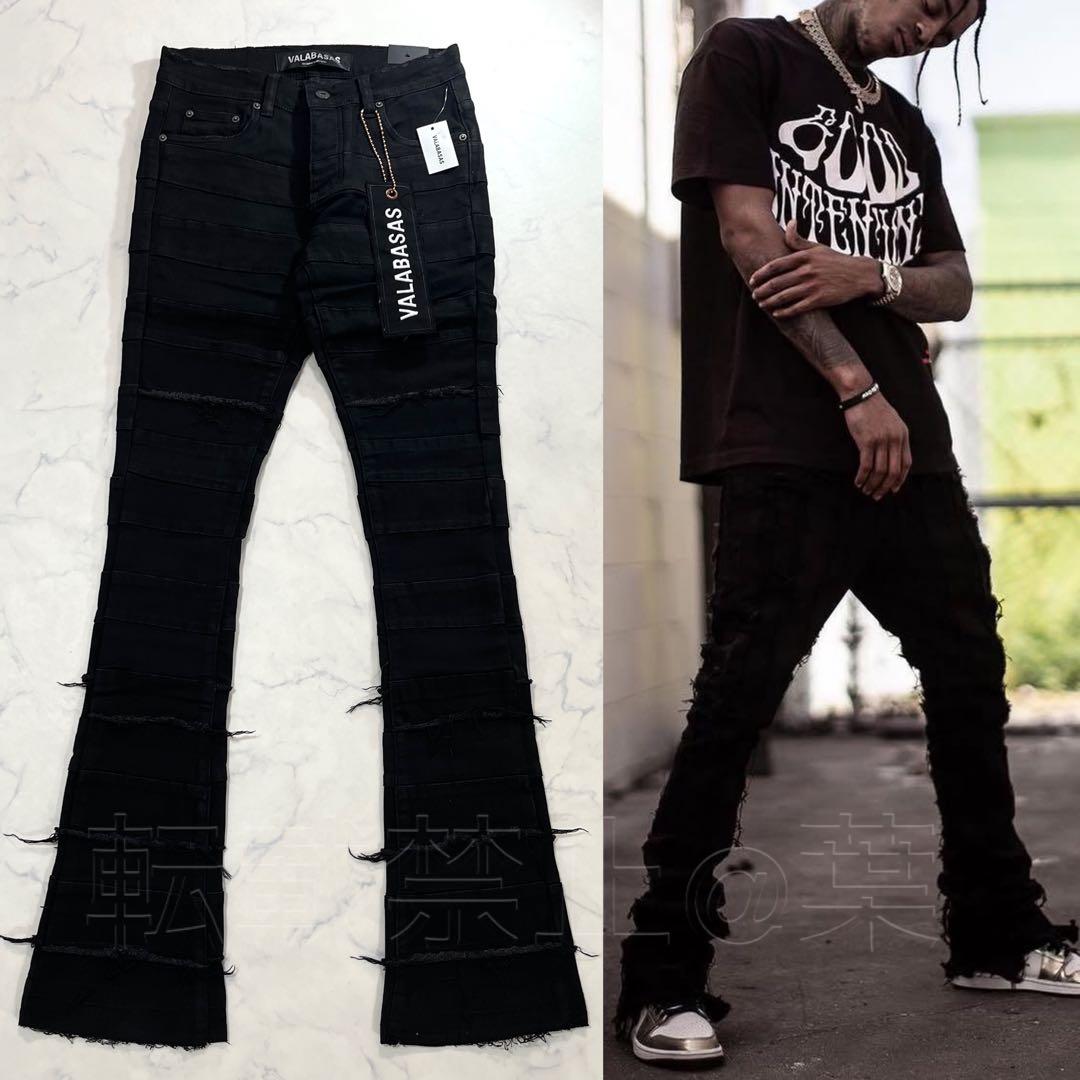 リピート割】VALABASAS クラッシュフレアスキニーデニム 新品 30 M