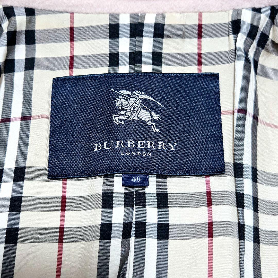 限定価格 BURBERRY LONDON ノバチェック アンゴラコート ピンク - メルカリ