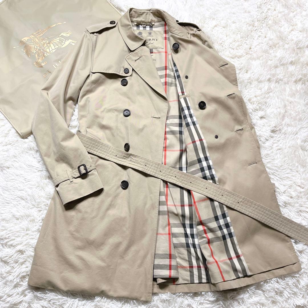 極美品/現行タグ✨バーバリー ケンジントン トレンチコート メガチェック ベルト BURBERRY - 極美品34Burberryバーバリートレンチコートケンジントン