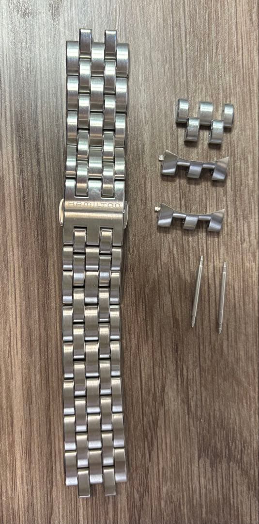 蛙ちゃん　ハミルトン純正　ステンレスベルト　ジャズマスター用 H695.425.101 ジャズマスターオープンハート42mm/ジャズマスター