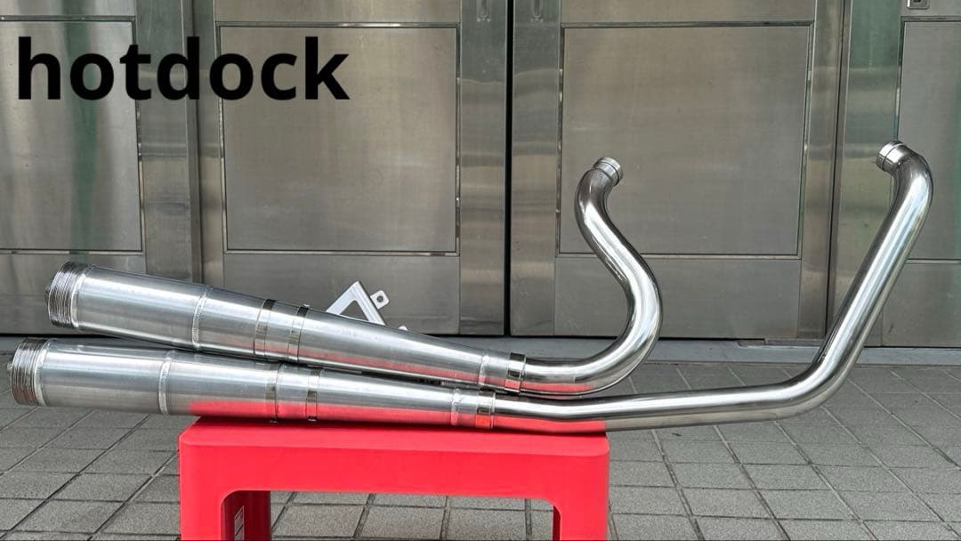 hotdock ハーレー FLST ホットドッグサイドワインダーマフラー - メルカリ