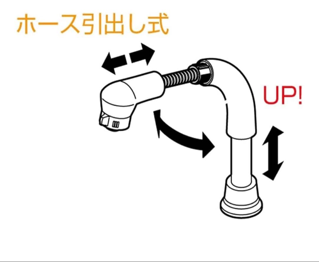 専用 SANEI(サンエイ) 洗面用 引き出しホース1m 吐水切替日本製