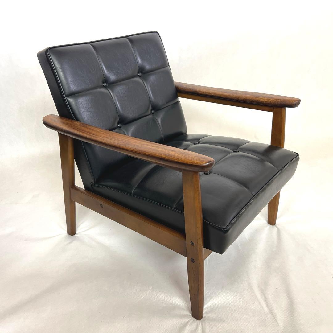 カリモク・Kチェア・1シーター・一人がけ・スタンダードブラック・破れなし カリモク60【正規販売店】 Kチェア 1シーター ブラックブラック | 北欧