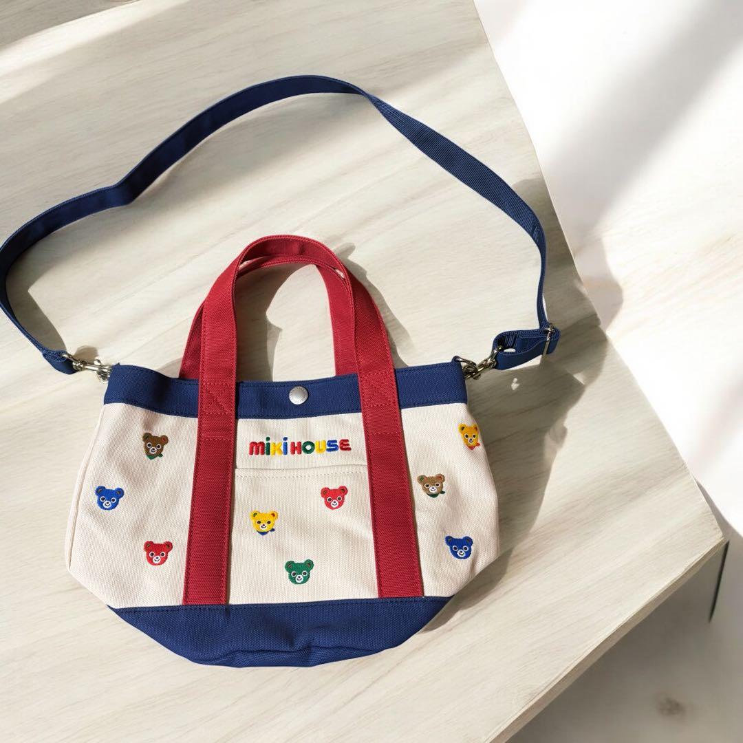 ♡限定バッグ♡mikiHOUSE クマ刺繍トートバッグ - メルカリ