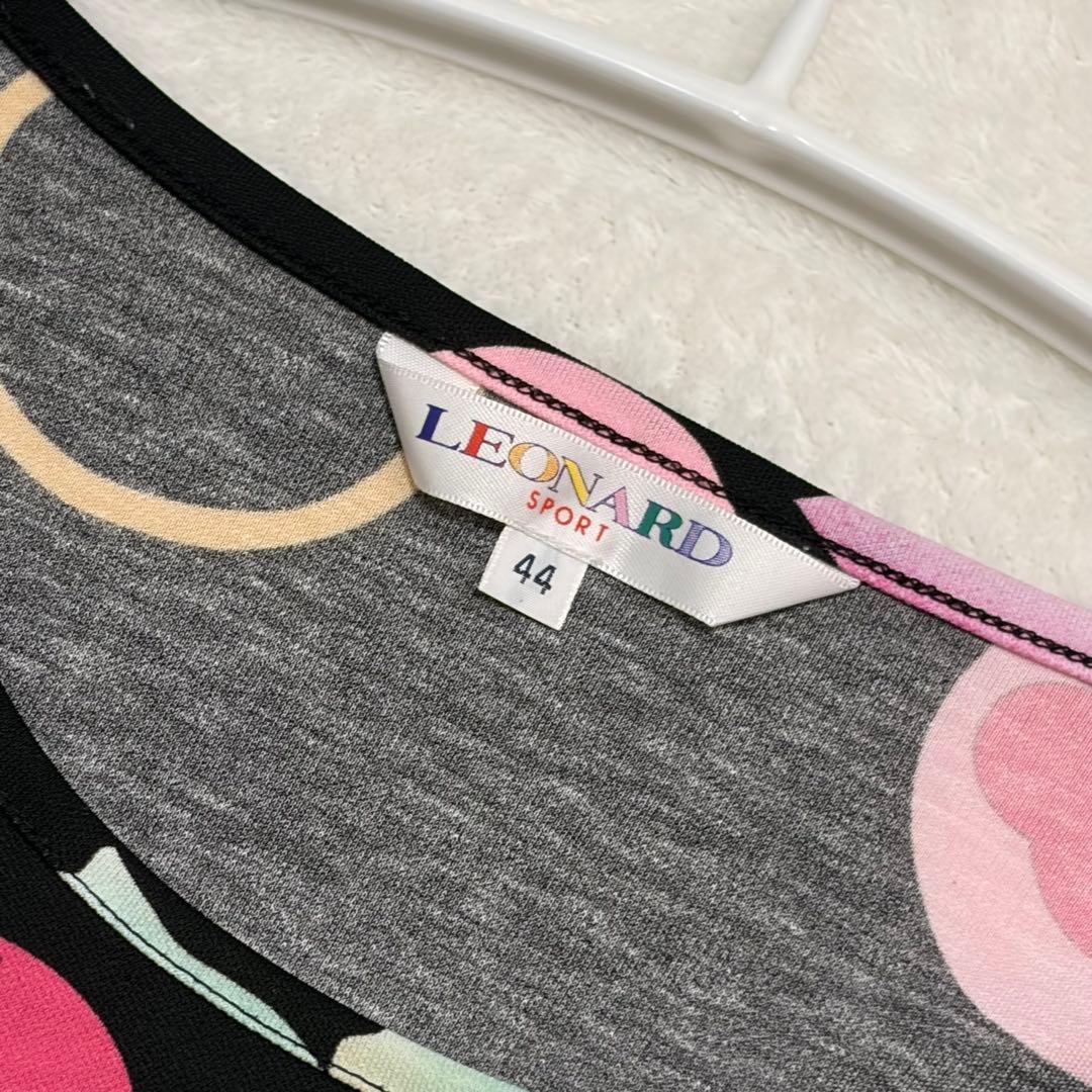 LEONARD SPORT 花柄 七分袖カットソー 44 ブラック 総柄 - メルカリ