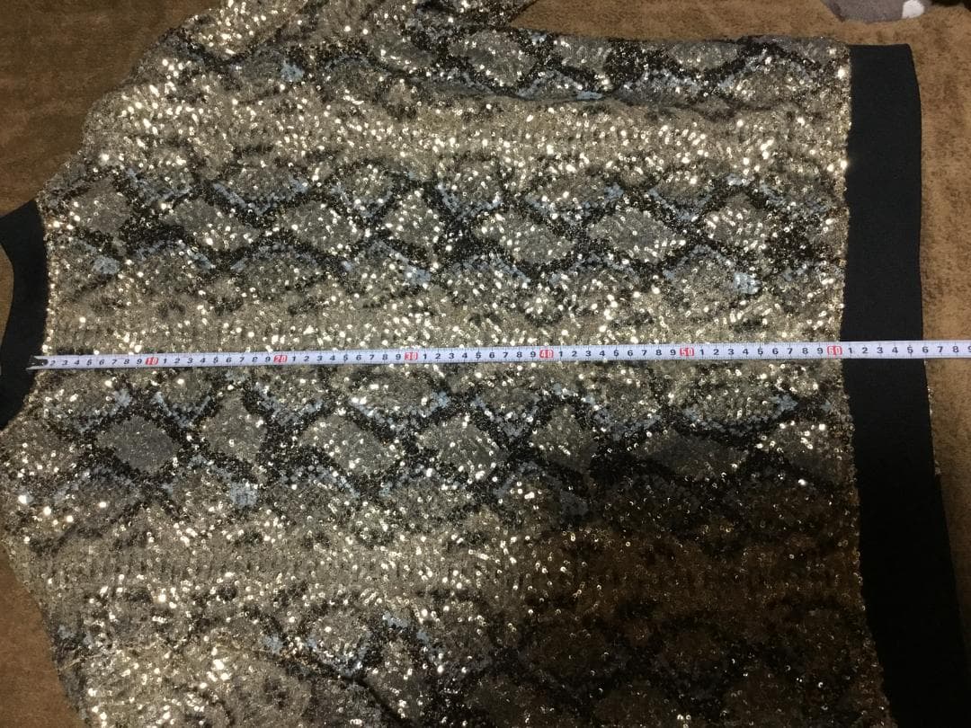 ゆみゆみ様専用 ZARA ゴールド スパンコール ボンバージャケット XL