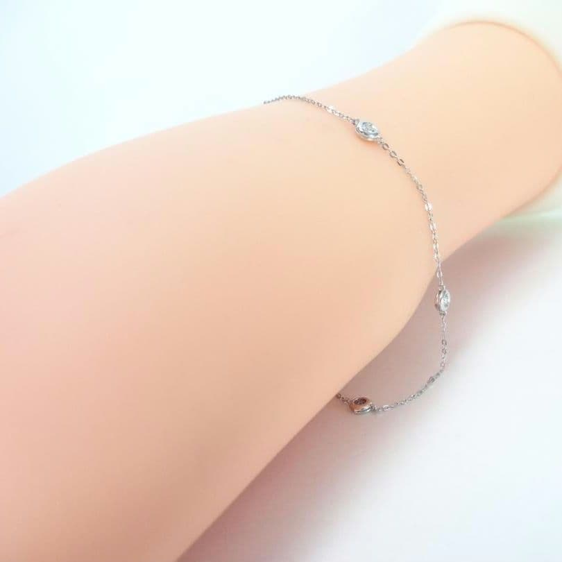 【hiroro様】0.10ct　ダイヤモンド　ステーション　ブレスレットプラチナ