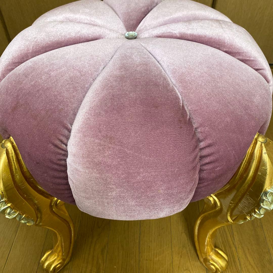 パンプキンスツール スツール パープル 紫 椅子 イス チェア 猫脚