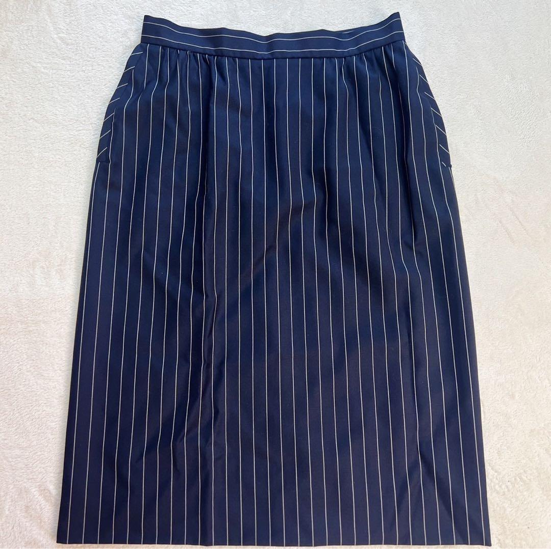 ヴィヴィアンウエストウッド ストライプ オーブボタン ウール スカート　42 ヴィヴィアンウエストウッド レッドレーベルVivienne Westwood Red
