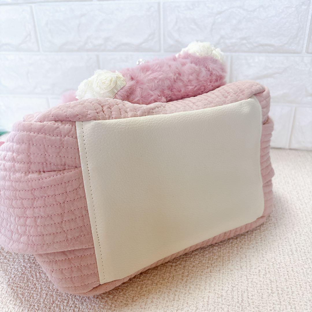 コヤンイサムチョン サイドポケットトートバッグ ピンク ルミちゃん