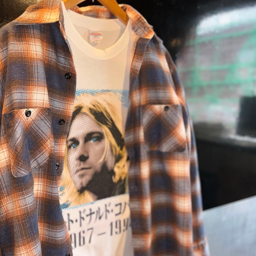 カートコバーン 着同 sears オンブレチェック ネルシャツ 色違