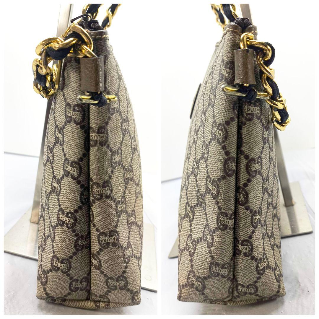 美品 グッチ プラス GG スプリーム チェーンショルダーバッグ クラッチ