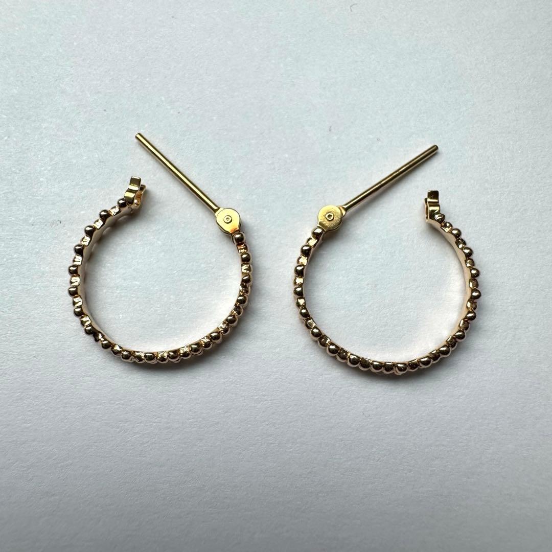 agete アガット K18/K10 ミニフープピアス フープピアス ゴールド