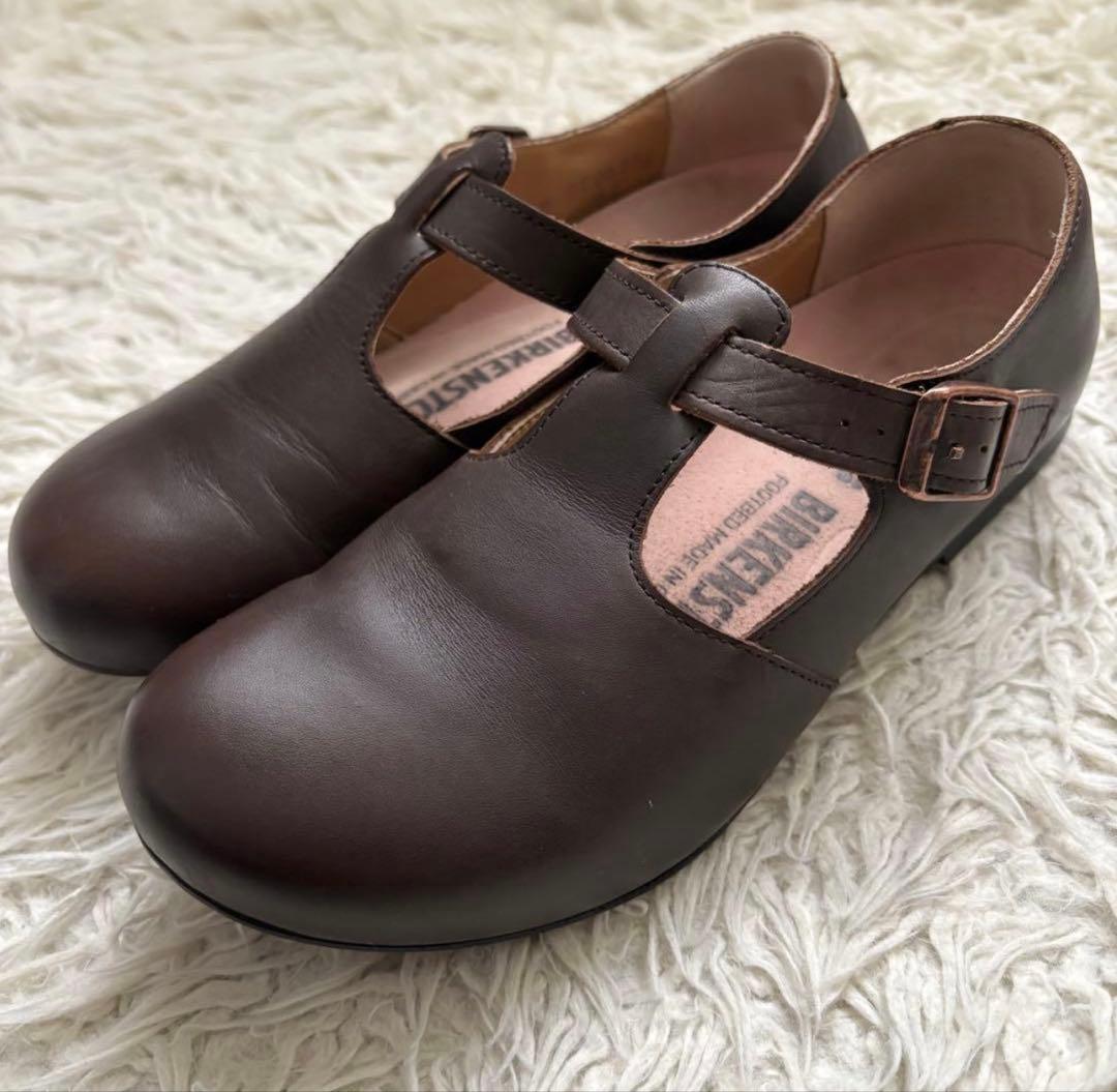 【BIRKENSTOCK】美品　ティッケル　23cm 本革　レザー　ブラウン BIRKENSTOCK（ビルケンシュトック） BIRKENSTOCK TICKEL（ティッケル