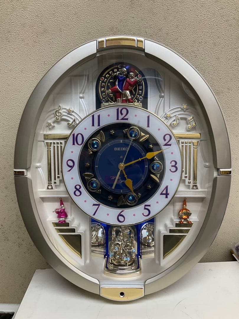 SEIKO セイコー からくり電波掛け時計 メロディ付き 店舗展示品 動作確認済 SEIKO セイコー 電波からくり 掛け時計 メロディ付き 新品未使用 展示