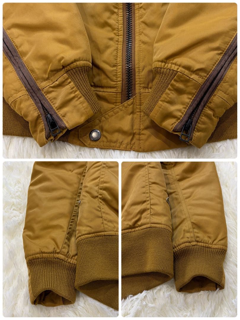 美品】AVIREX MA-1 ボンバージャケット ペイント 中綿 タン M - メルカリ