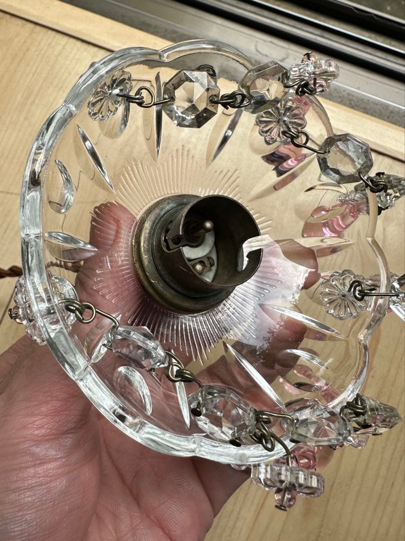 20's フランス アンティーク ピンクムラーノガラスの可愛いミニ