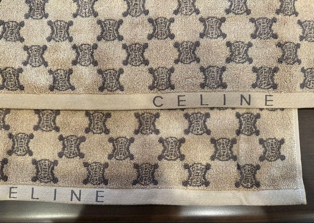 CELINE セリーヌ バスタオル マカダム柄 2枚セット - メルカリ