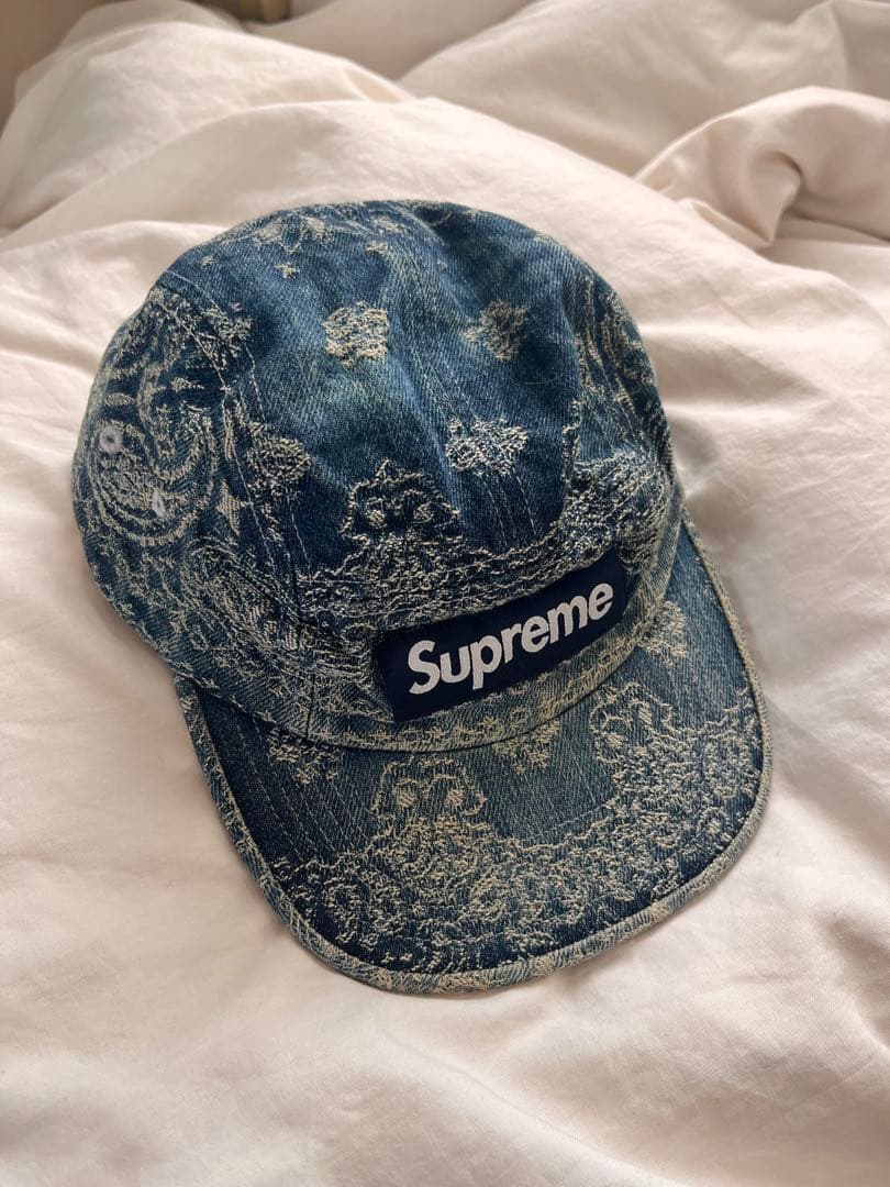 Supreme デニム刺繍キャップ Supreme Denim Camp Cap / シュプリーム デニム キャップ 帽子