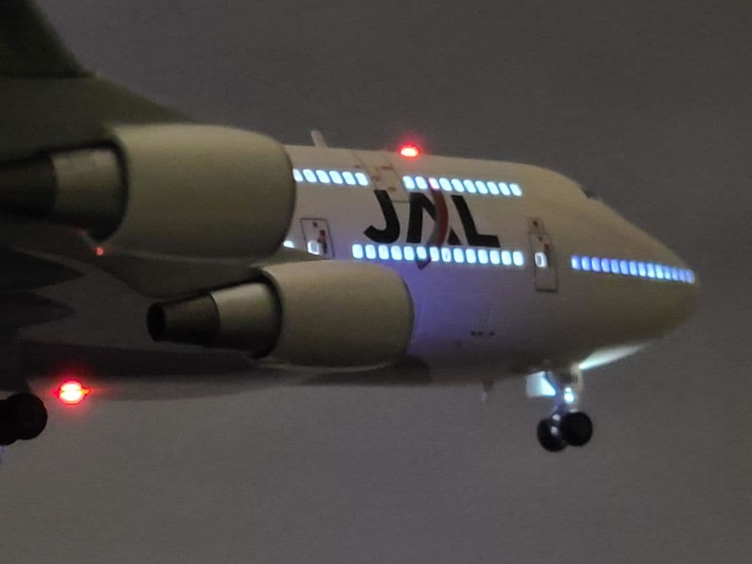 JAL BOEING 747-400 LED仕様 完成品 - メルカリ