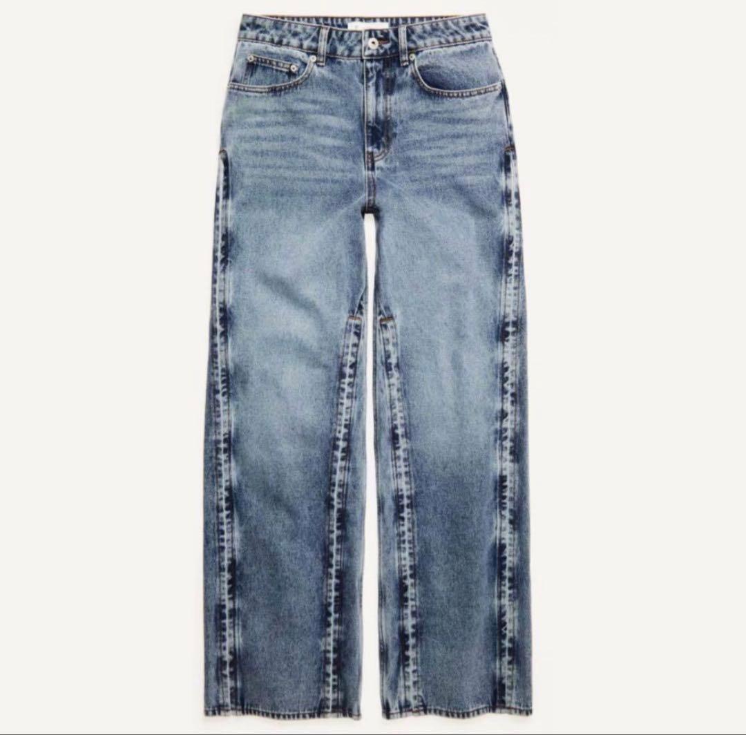 サイドスリットワイドデニム　グレンマーティンス　h m glenn Glenn Martens × H&M サイドスリットワイドデニム 36 - メルカリ