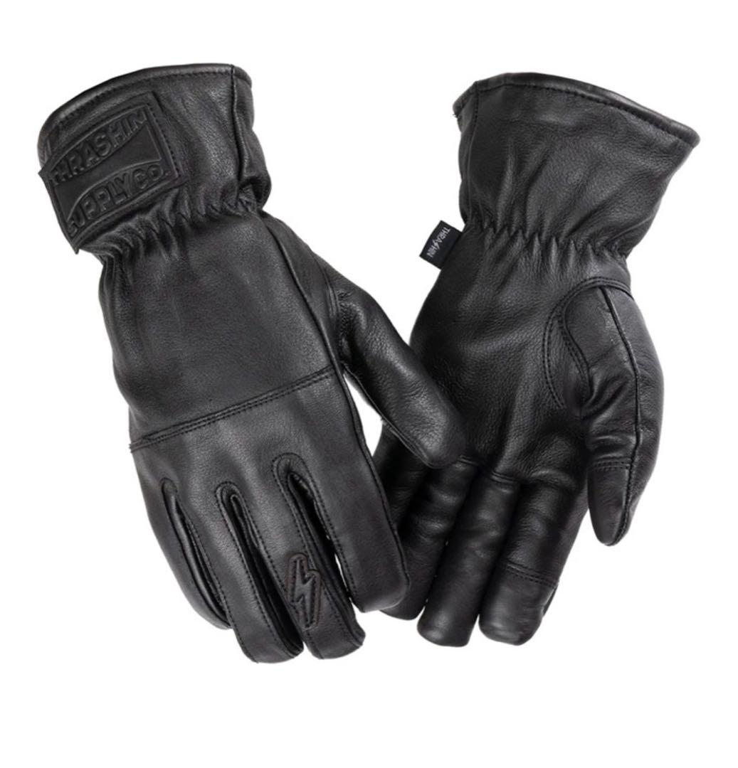 THRASHIN SUPPLY エース ローパー 防寒 レザーグローブ バイク用 スラッシンサプライ エース ローパー レザーグローブ ブラック