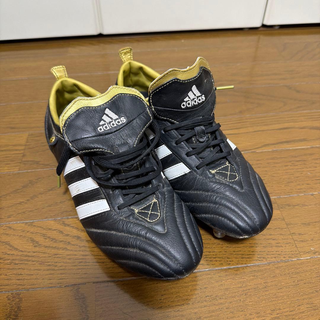 仮*ガ様 adidas サッカー ブラック/ホワイト/ゴールド adipure adidas adiPure FG - Core Black/Zero Metallic/Gold Metallic - Mens