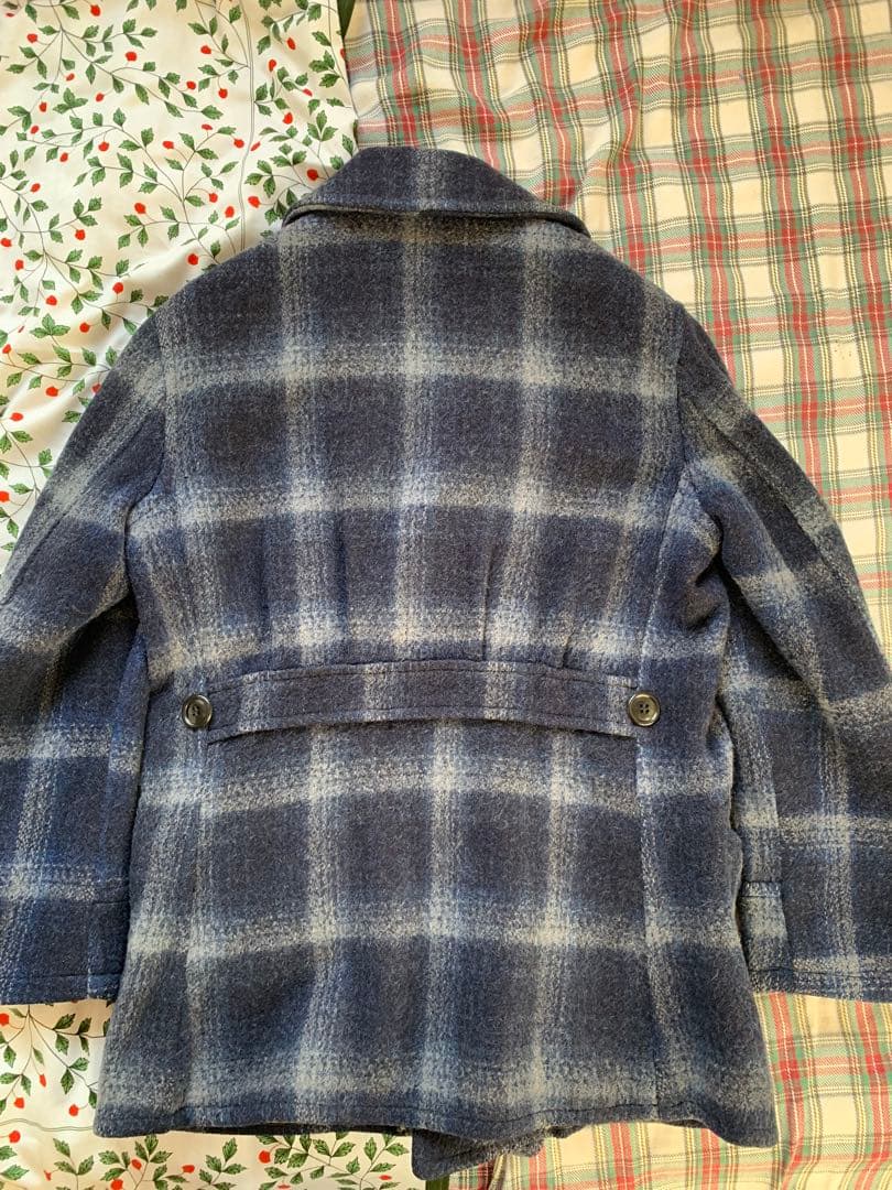 HERCULES ヘラクレス オンブレチェック ピーコート ヴィンテージ