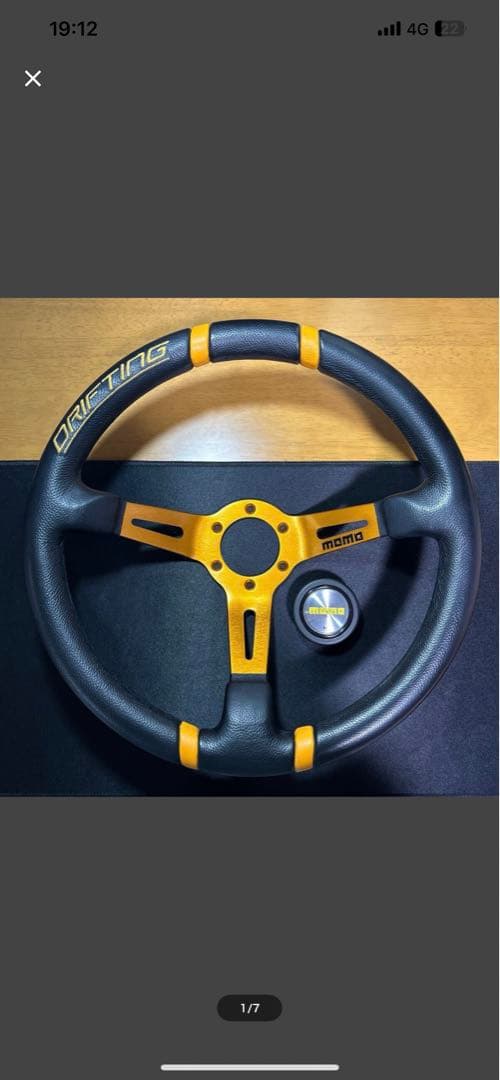 本物、モモ　ステアリング 正規輸入品】MOMO ステアリング ドリフティング 33パイ オレンジ