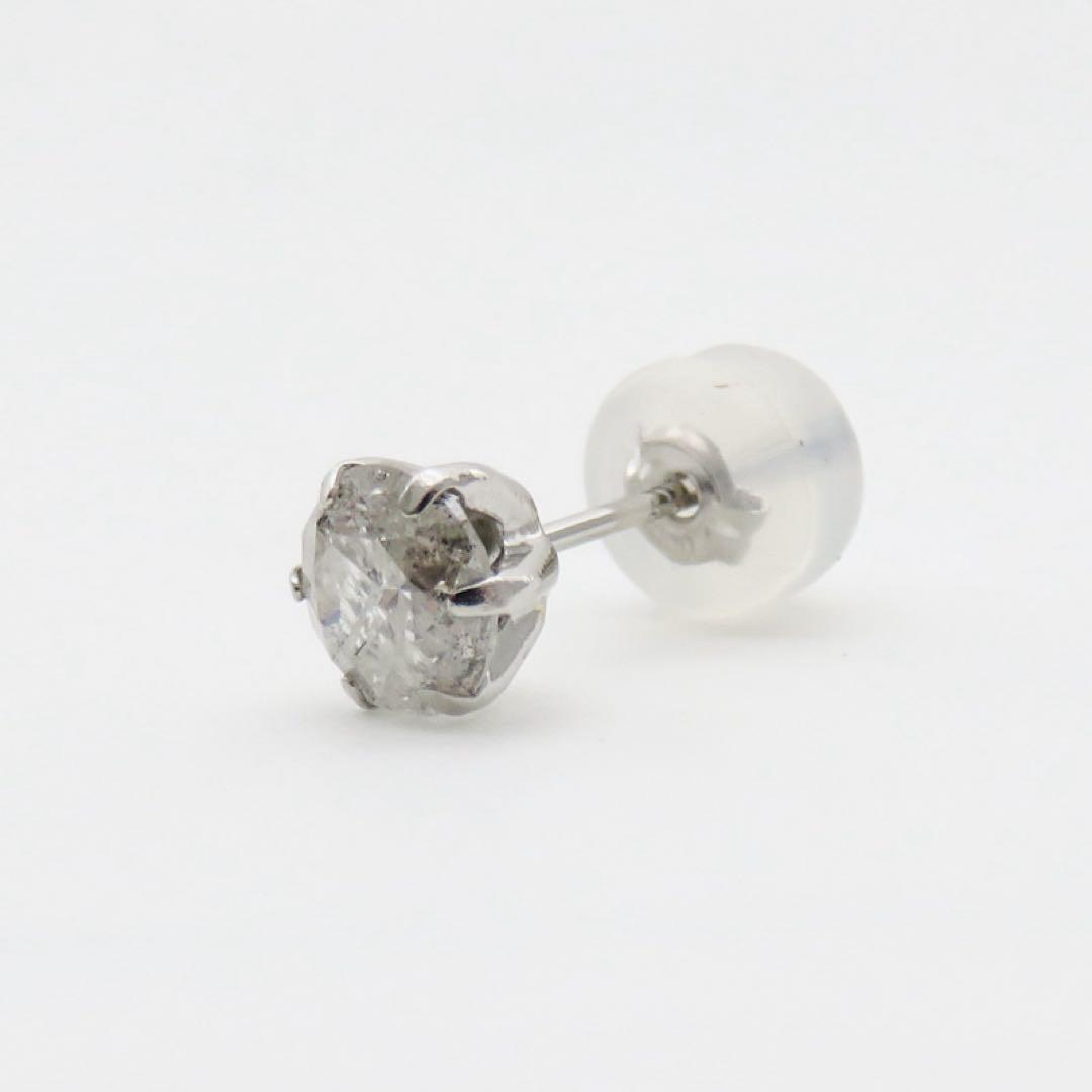 i*e様 【本物保証】Pt900 天然ダイヤモンド 0.50ct ピアス（片耳）