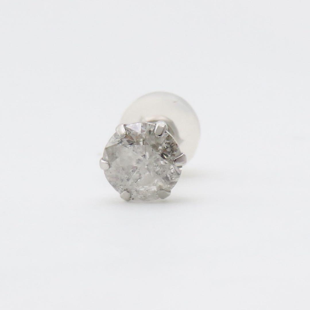 i*e様 【本物保証】Pt900 天然ダイヤモンド 0.50ct ピアス（片耳）