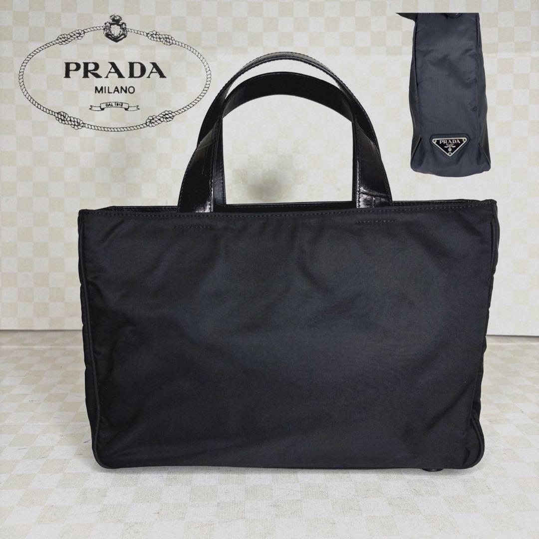 極美品　PRADA プラダ　ハンドバッグ　M09 プラダ ハンドバッグ レディース ブラック PRADA 1BC229 V LVM 2CYS
