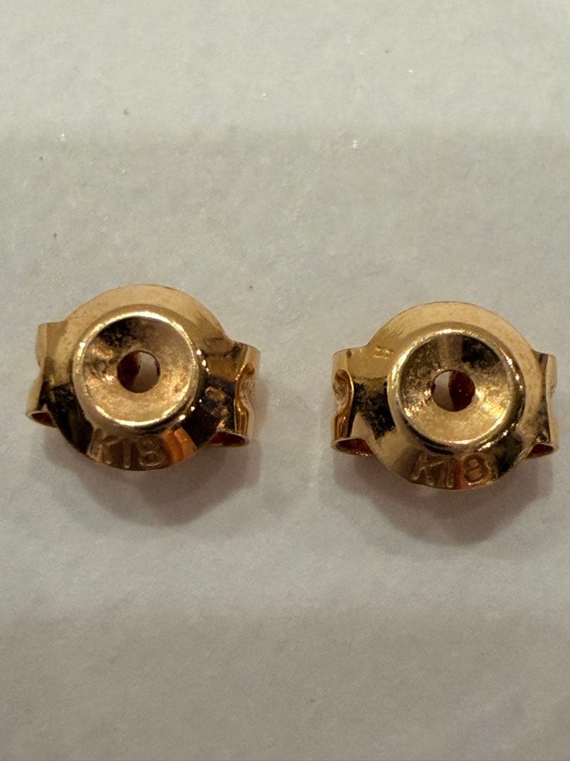 真珠ピアス 9.5mm シャンパンゴールド 18K