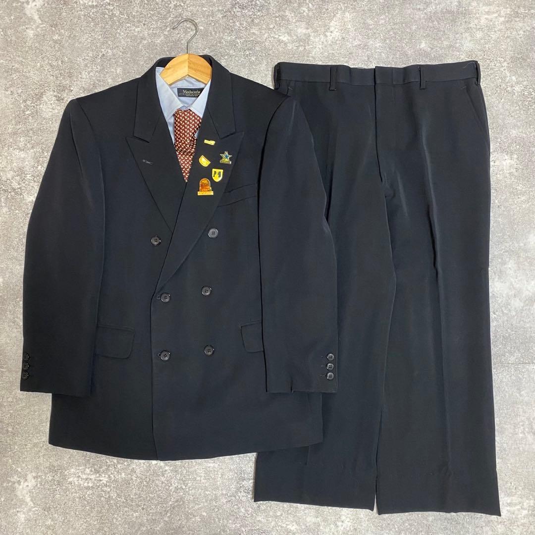 【vintage】セットアップ ダブルスーツ 成人式 ピンズ　ネクタイ セットアップ ダブルスーツ 成人式 入学式 ピンズ vintage no.61
