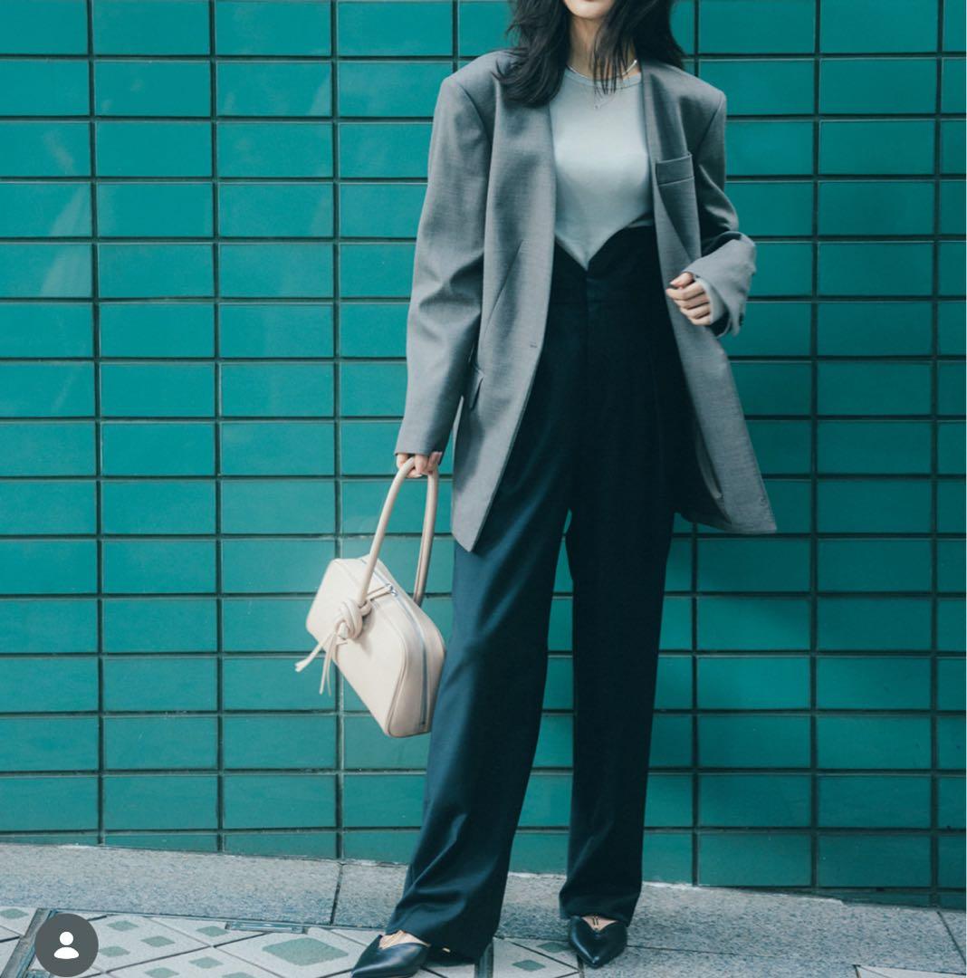 THIRD MAGAZINE サードマガジン ハイウエストパンツ　黒 THIRD MAGAZINE サードマガジン ハイウエストパンツ 黒