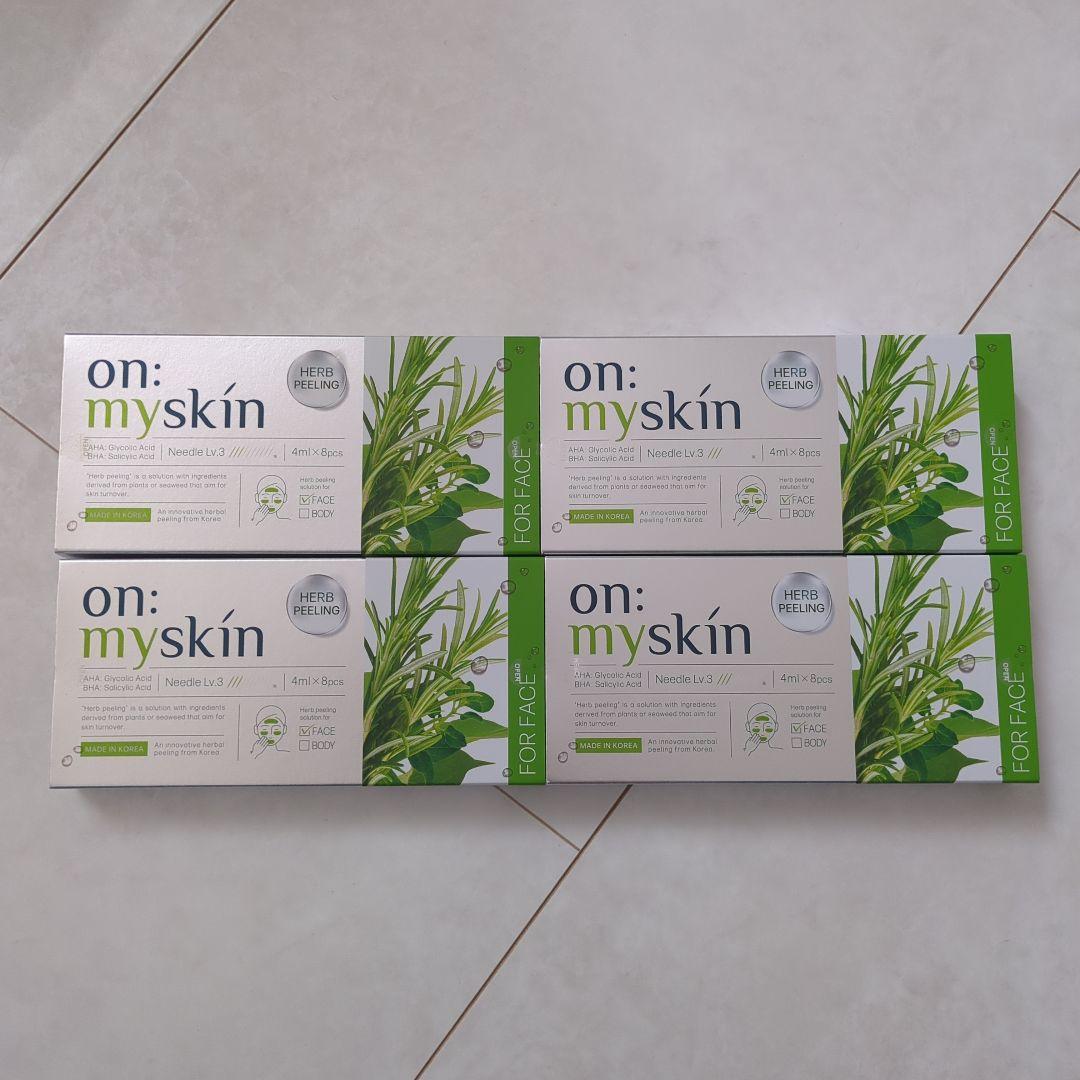 on:myskin ハーブピーリングマスク 4個セット 新品未開封】on: myskin ハーブピーリング セット ボディ＆フェイス