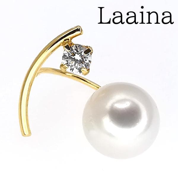 ラアイナ Laaina パール ダイヤ シングルピアス LAAINA/ラアイナ】DIAMOND EARRING（片耳のみ）0.47ct（ピアス（両耳用