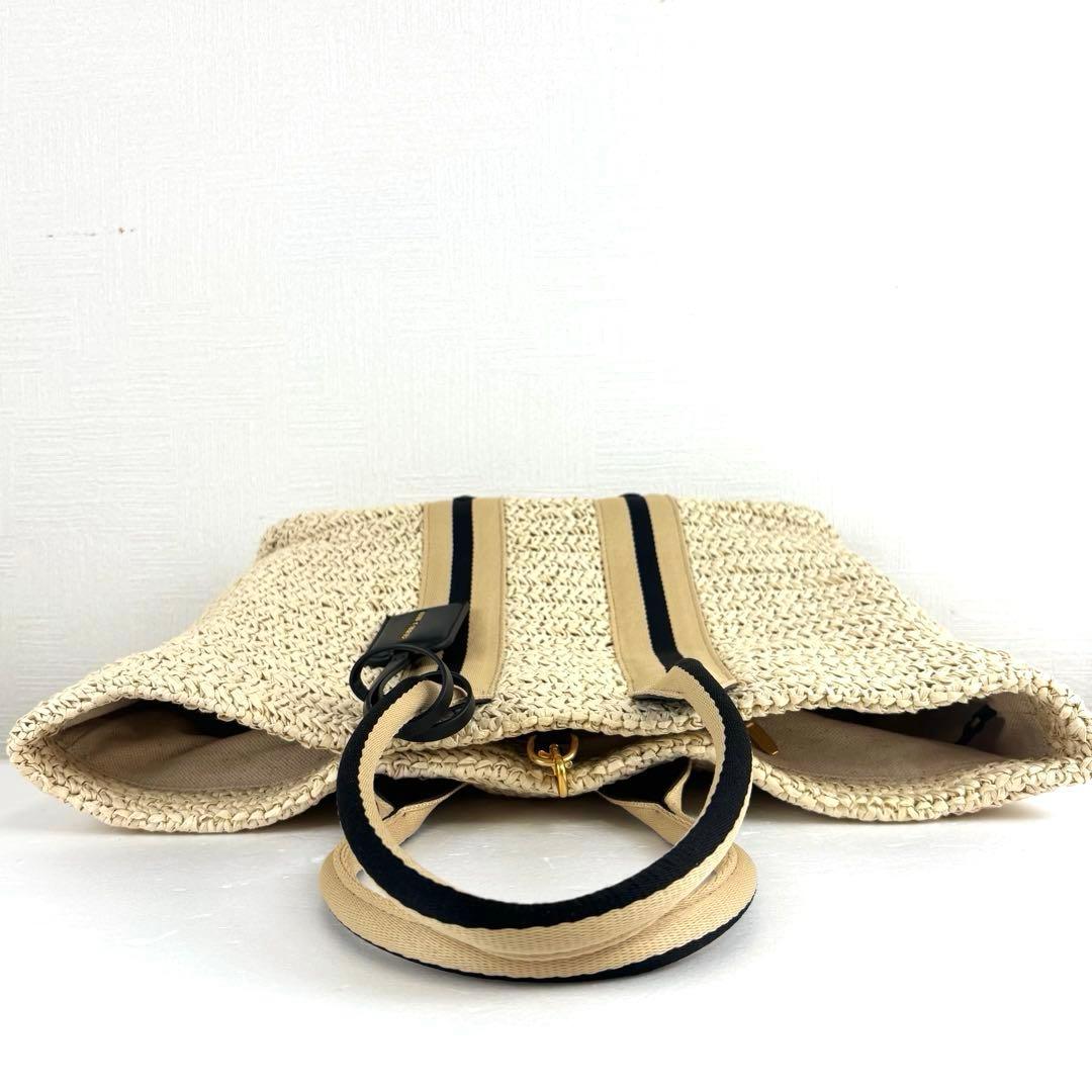 美品】チャールズアンドキース ドルチェヴィータ ラフィア トート